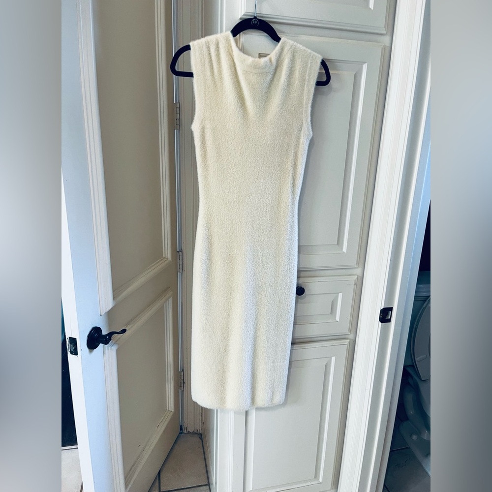 New Bobbles & Lace Textured Boucle Maxi Sleeveless Dress Small